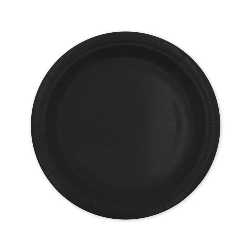 Popierinės lėkštutės juodos spalvos 18cm (1 pak / 6 vnt)