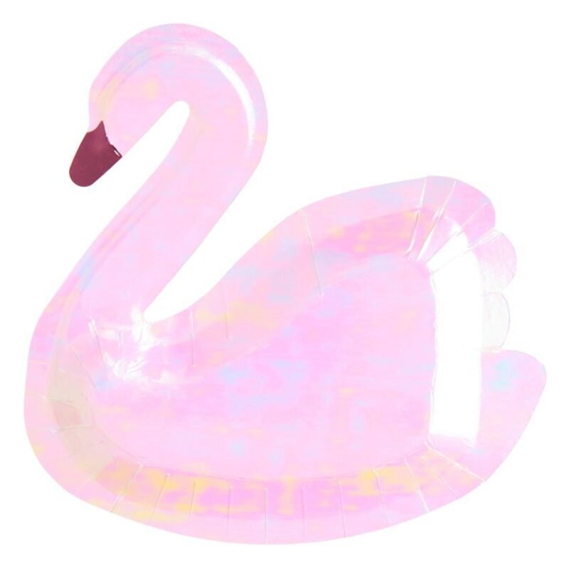 Popierinės lėkštutės IRIDESCENT SWAN