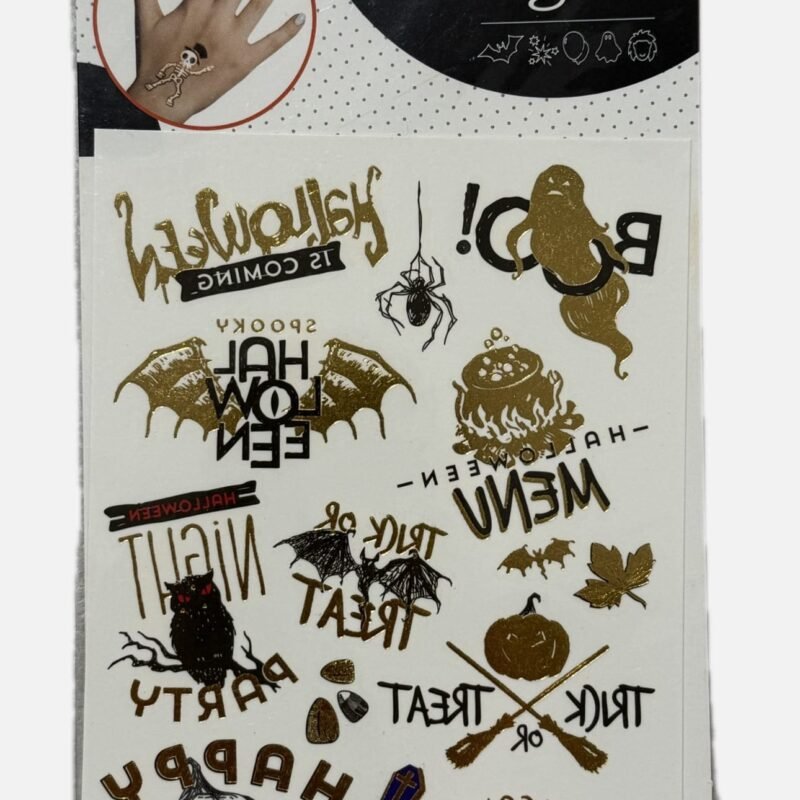 Laikinos tatuiruotės HALLOWEEN GOLD
