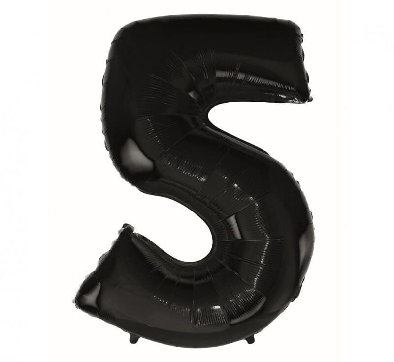 Folinis balionas 5 BLACK, 92cm.