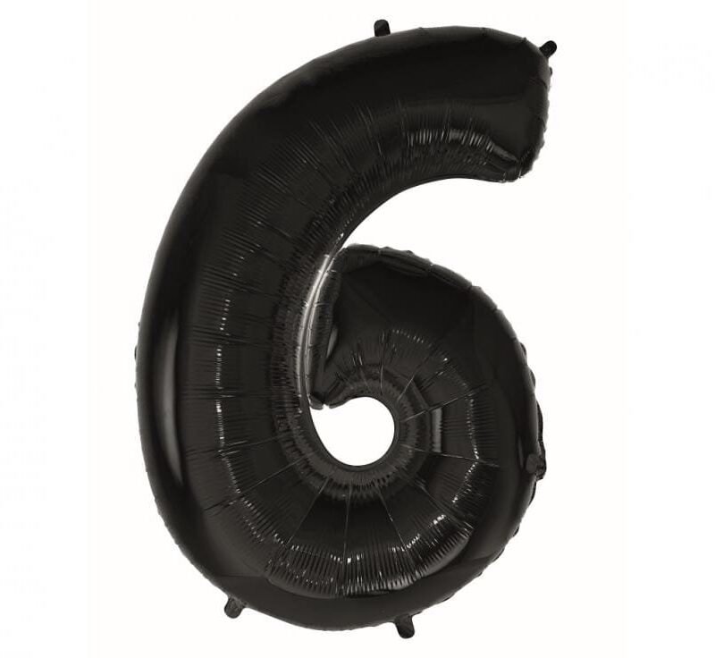 Folinis balionas 6 BLACK, 92cm.