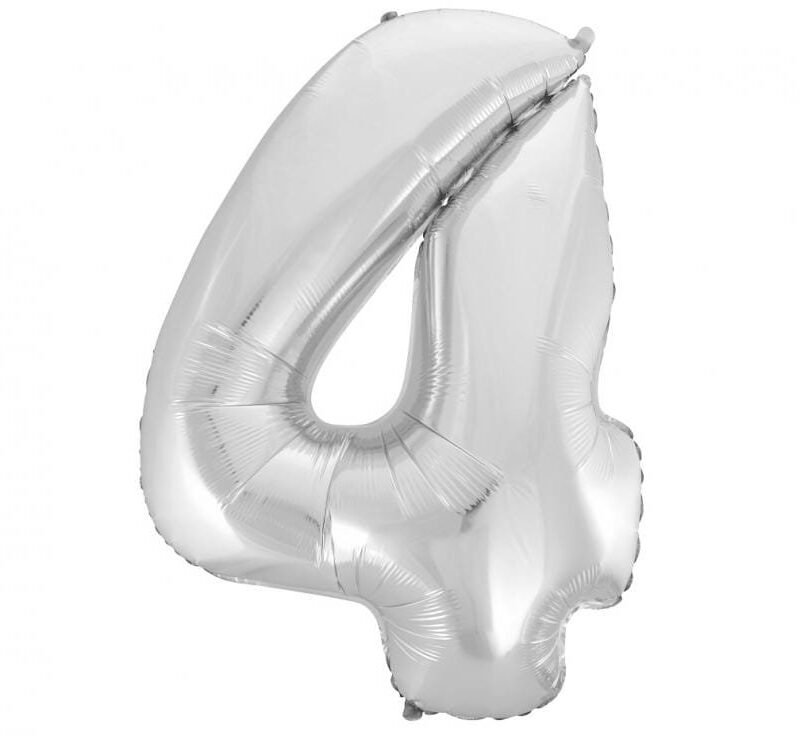 Folinis balionas 4 SILVER, 92cm.