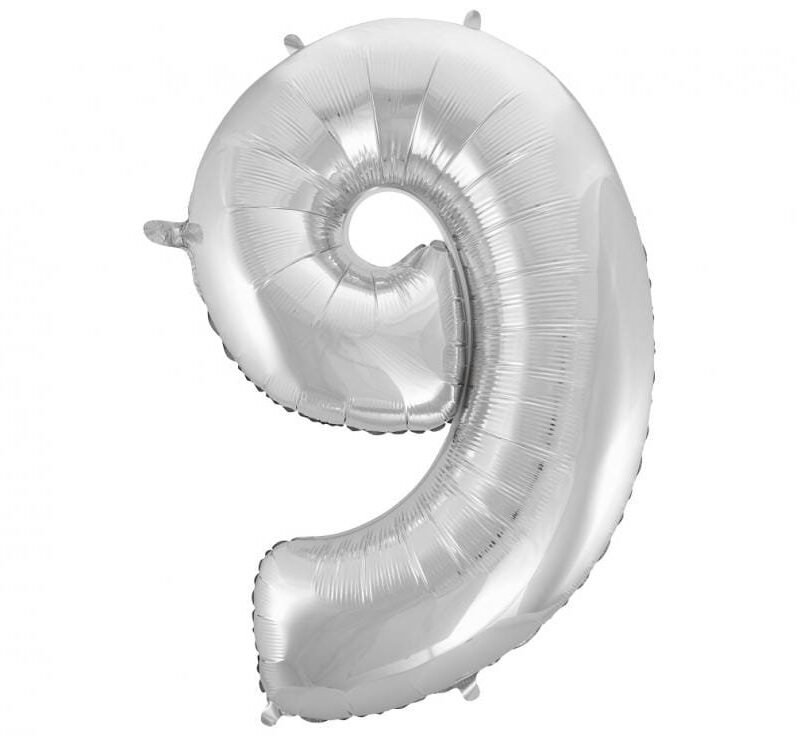 Folinis balionas 9 SILVER, 92cm.