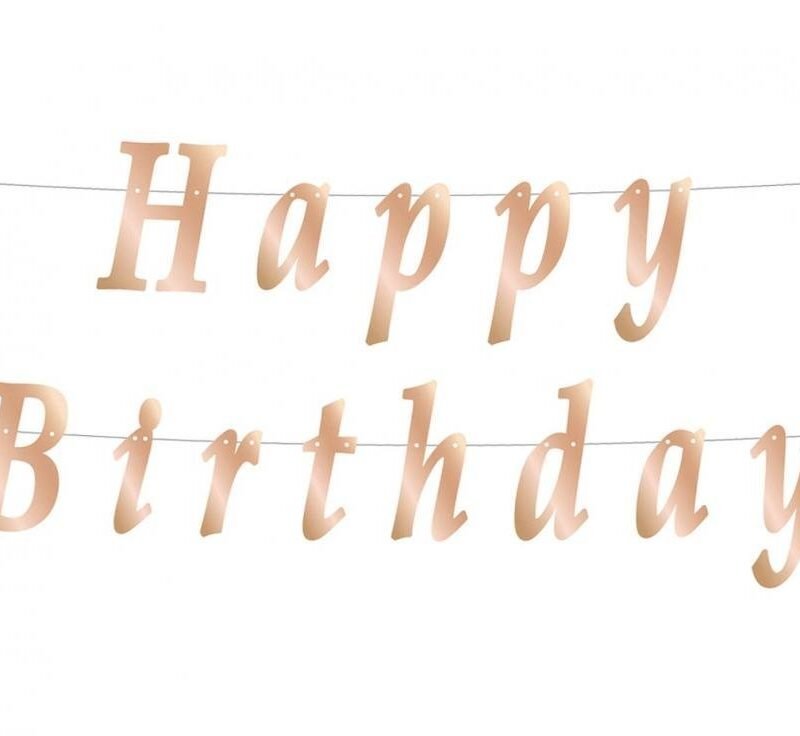 Girlianda HAPPY BIRTHDAY ROSEGOLD