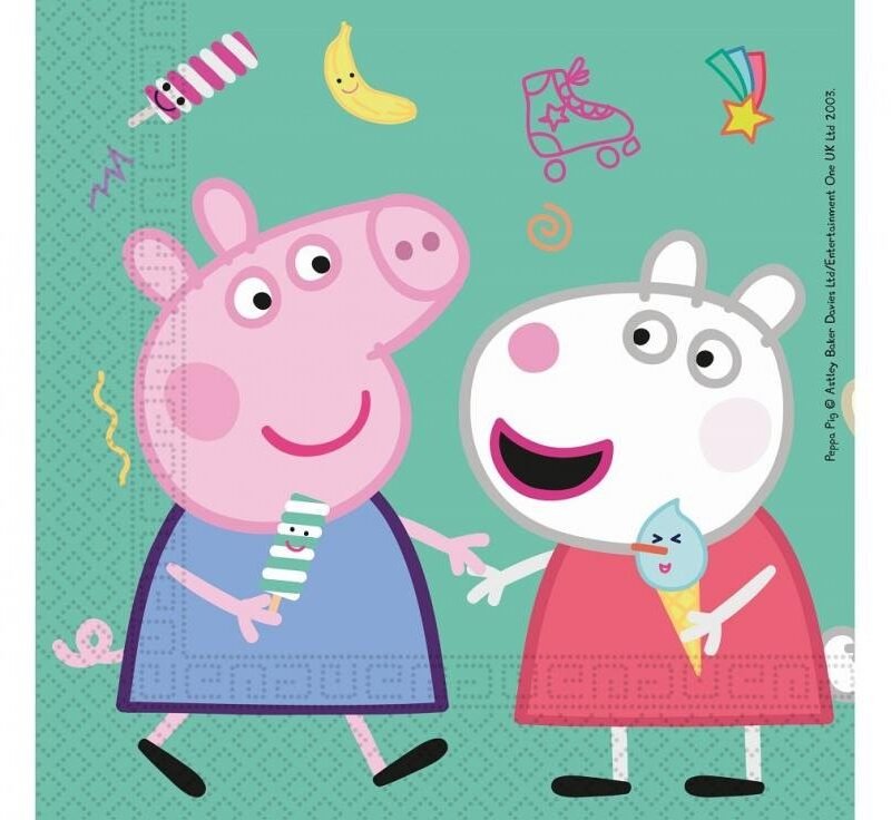 Popierinės servetėlės ​​Peppa Pig