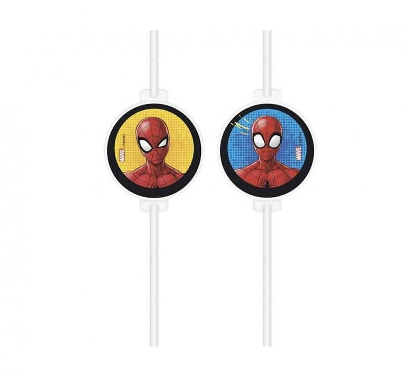 Popieriniai šiaudeliai SPIDERMAN