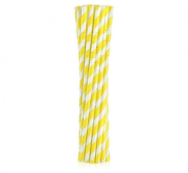 Popieriniai šiaudeliai YELLOW