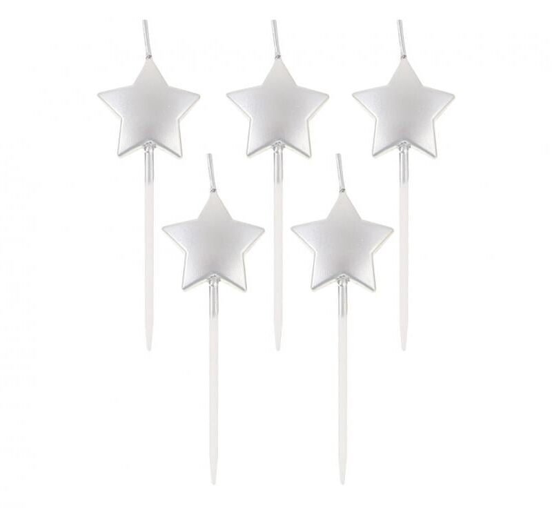 Gimtadienio žvakutės Silver Stars