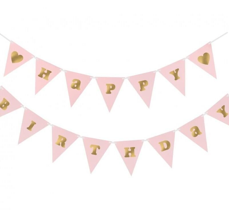 Girlianda HAPPY BIRTHDAY PINK