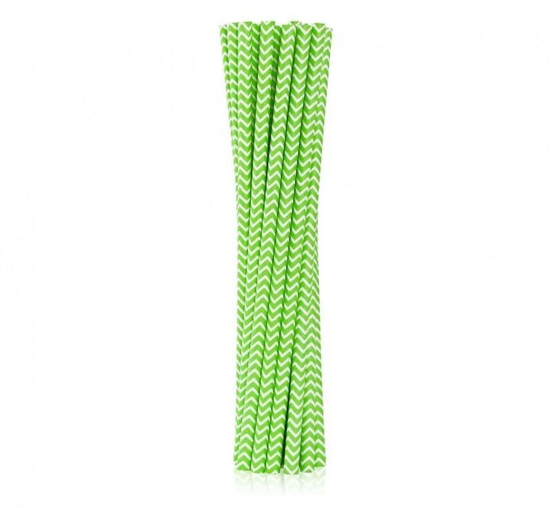 Popieriniai šiaudeliai LIME GREEN