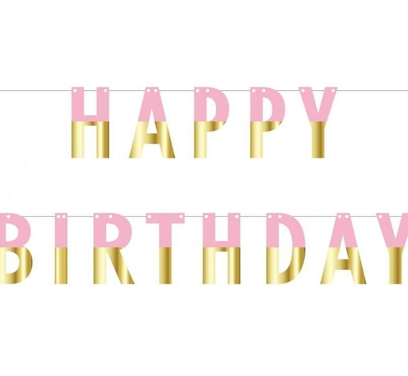 Girlianda HAPPY BIRTHDAY PINK