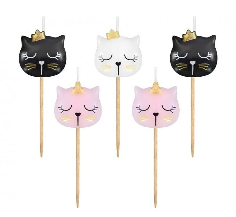 Gimtadienio žvakutės Cat