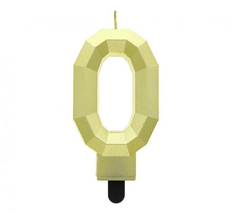 Gimtadienio žvakutė ZERO, gold