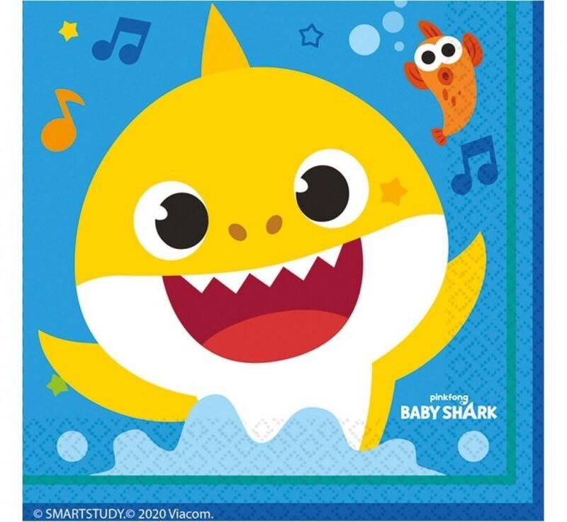 Popierinės servetėlės BABY SHARK