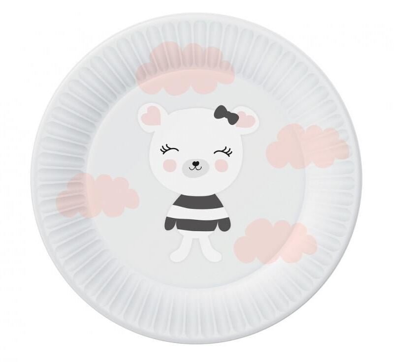 Popierinės lėkštutės LOVELY BEAR