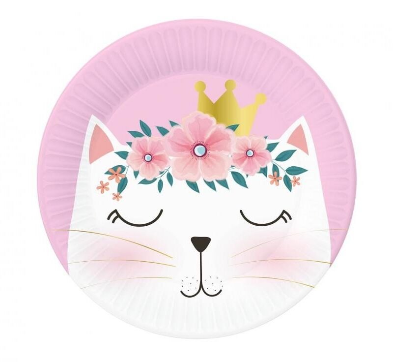 Popierinės lėkštutės CAT PINK