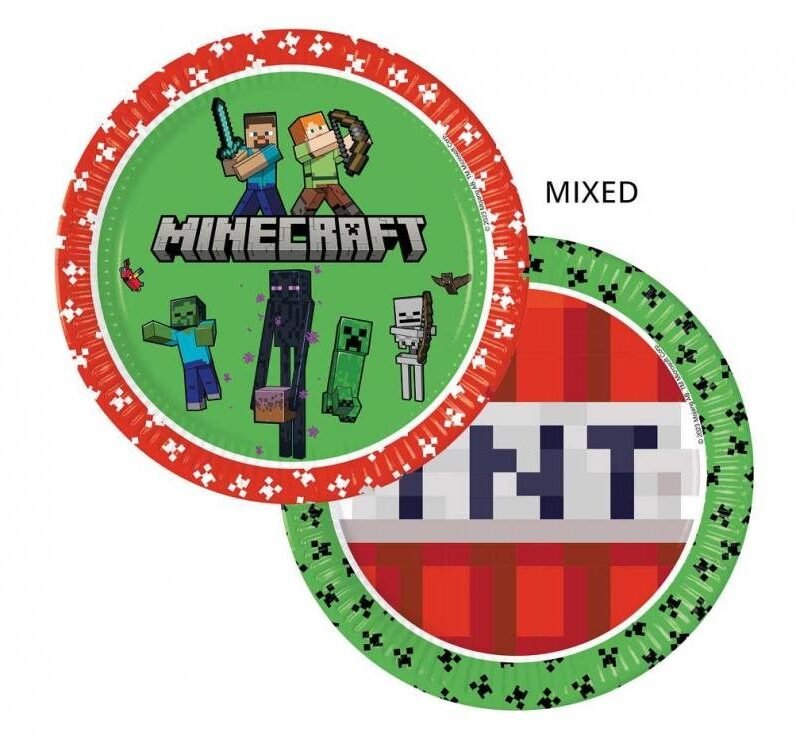 Popierinės lėkštutės MINECRAFT