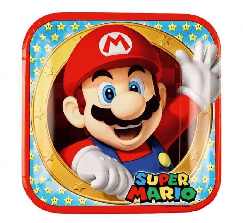 Popierinės lėkštutės SUPER MARIO