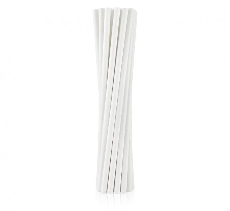Popieriniai šiaudeliai WHITE