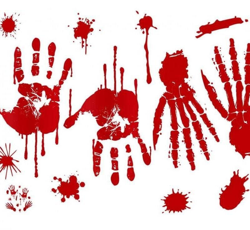 Langų dekoracija/lipdukai BLOODY TRACES