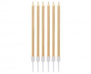 Gimtadienio žvakutės Metallic light gold