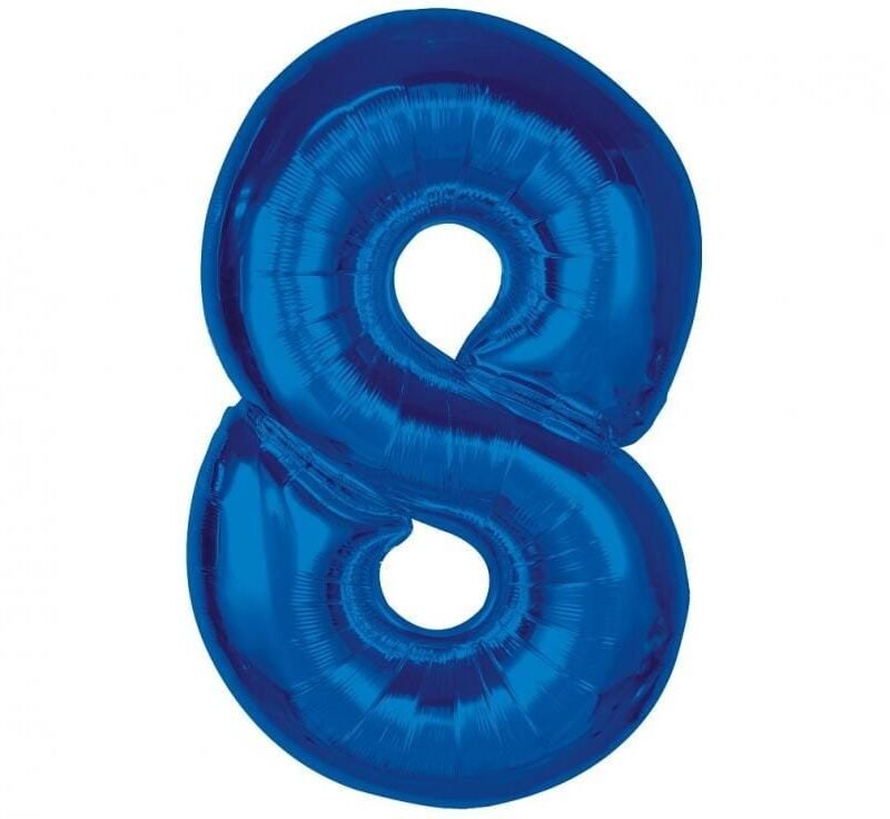 Folinis balionas 8 BLUE, 92cm.