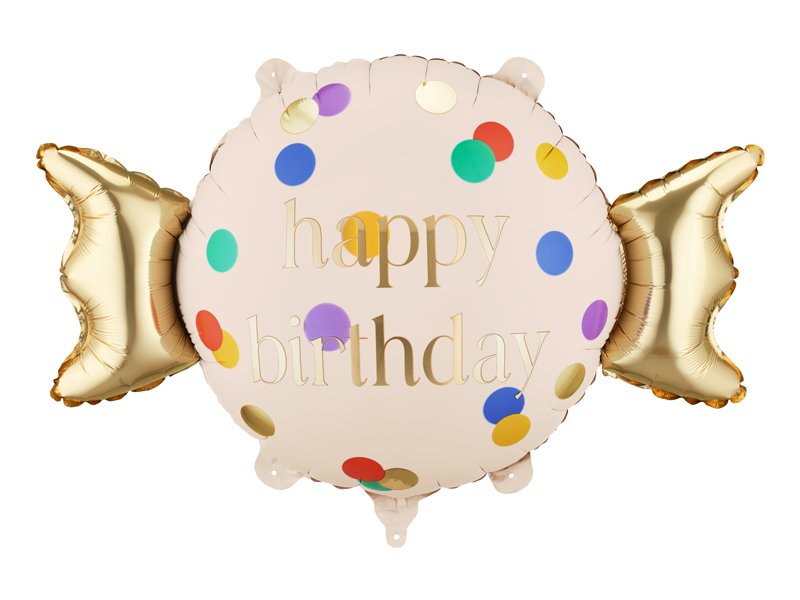 Folinis balionas HAPPY BIRTHDAY 61x37 cm CANDY