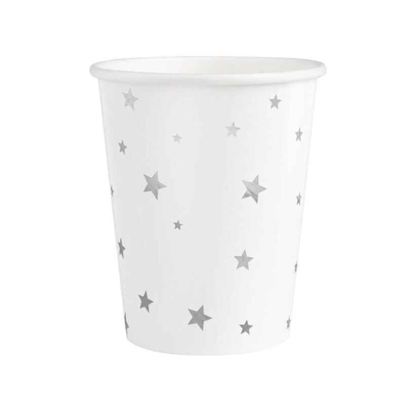 Popieriniai puodeliai SILVER STARS