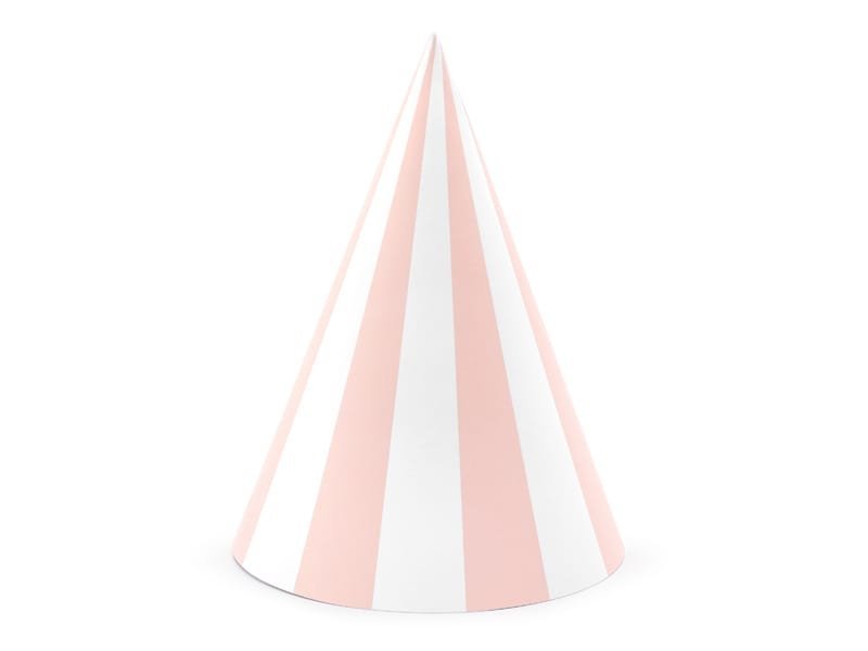 Gimtadienio kepurėlės STRIPED LIGHT PINK