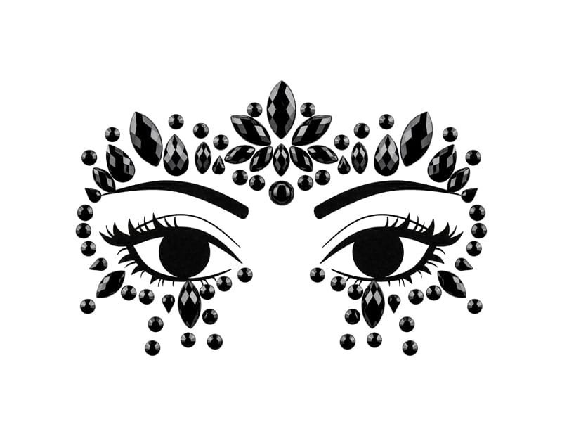 Veido dekoracija CRYSTALS BLACK