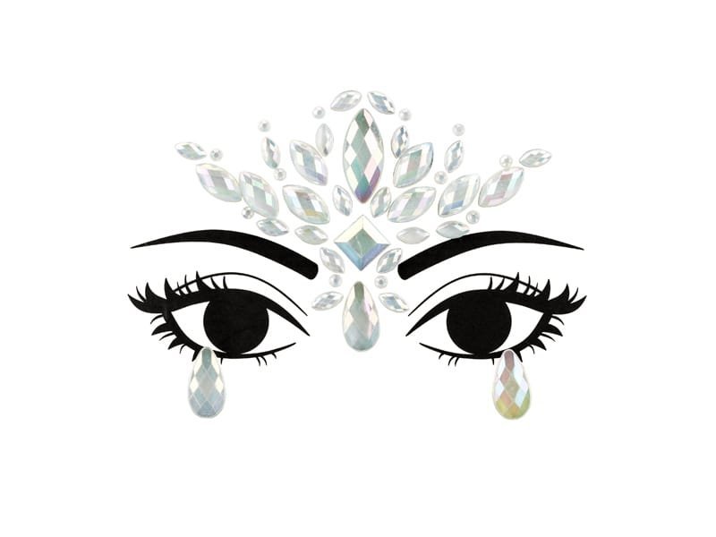 Veido dekoracija CRYSTALS GLOW IN THE DARK