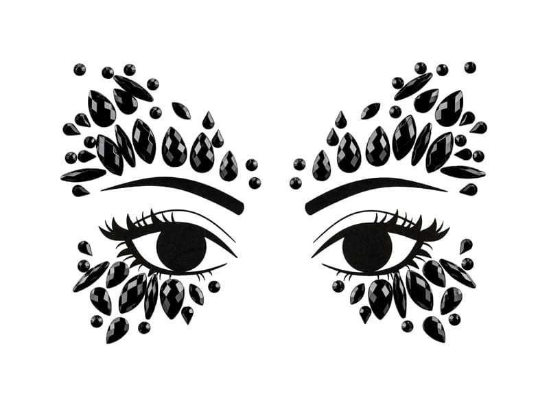 Veido dekoracija CRYSTALS BLACK