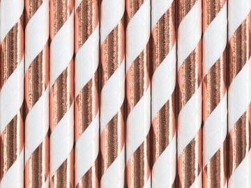 Popieriniai šiaudeliai ROSEGOLD