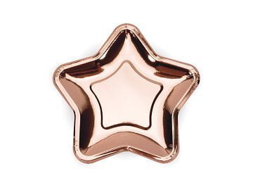 Popierinės lėkštutės STAR ROSEGOLD