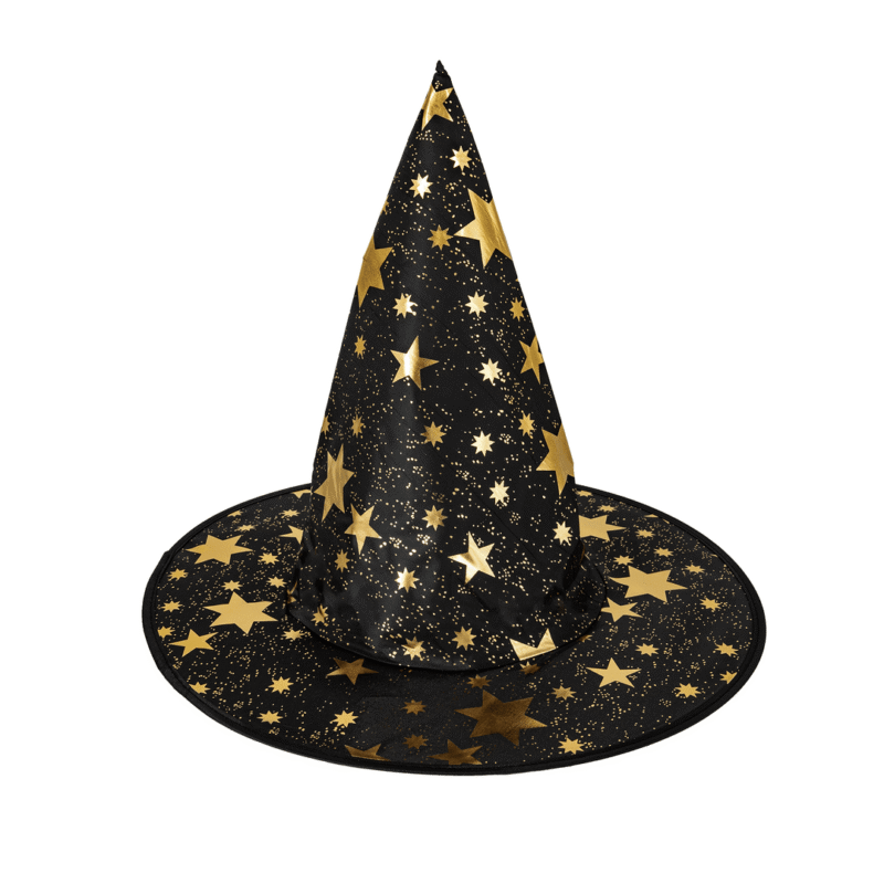 Raganos kepurė STARS BLACK & GOLD