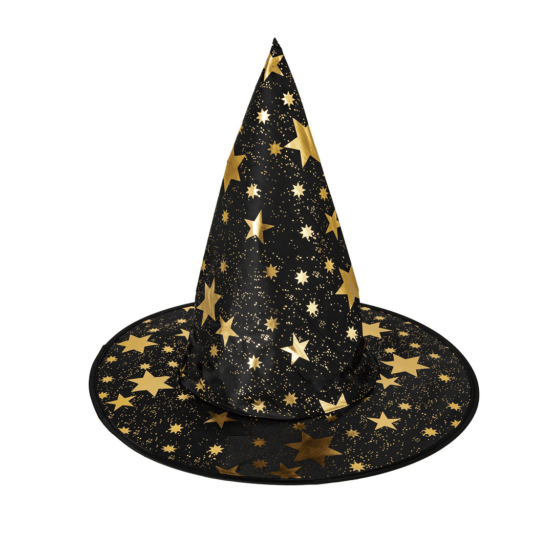 Raganos kepurė STARS BLACK & GOLD
