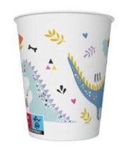 Popieriniai puodeliai FUNNY DINOSAURS