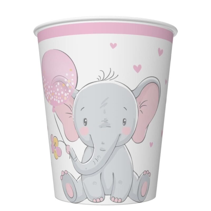 Popieriniai puodeliai ELEPHANT PINK