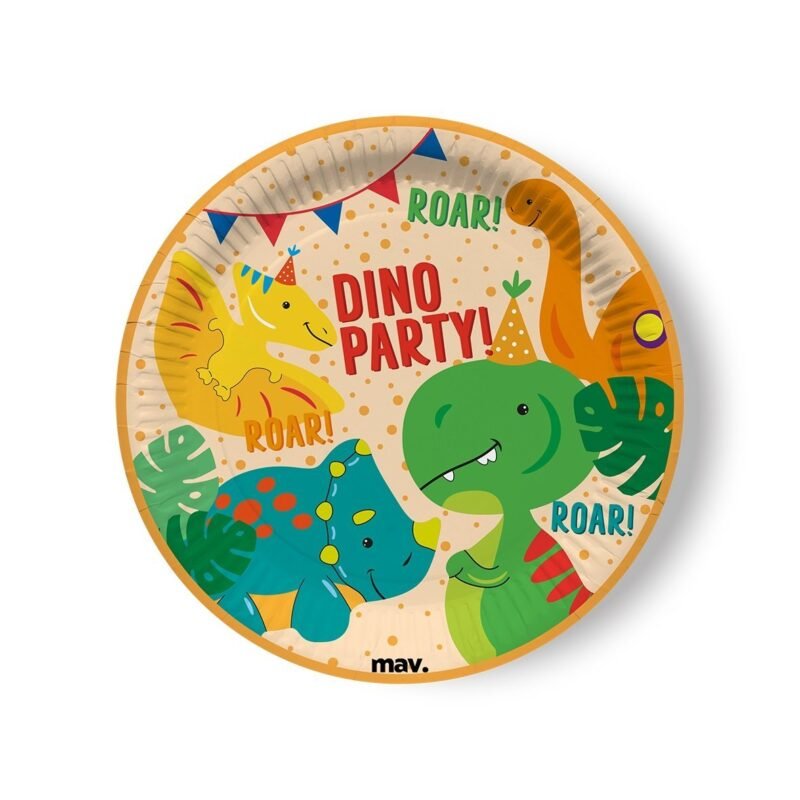 Popierinės lėkštutės DINO PARTY