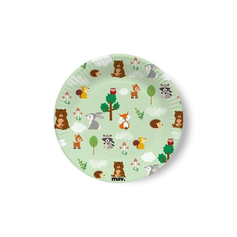 Popierinės lėkštutės WOODLAND