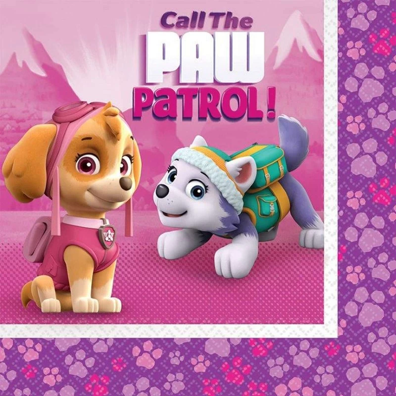 Popierinės servetėlės PAW PATROL PINK