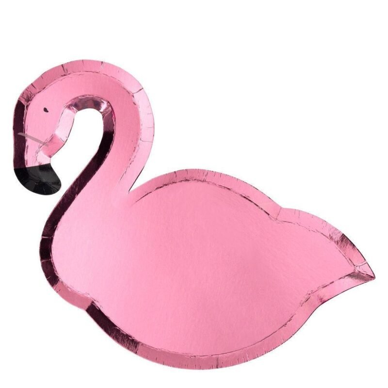 Popierinės lėkštutės PINK FLAMINGO