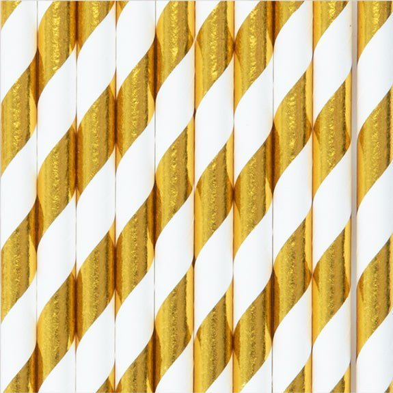 Popieriniai šiaudeliai GOLD