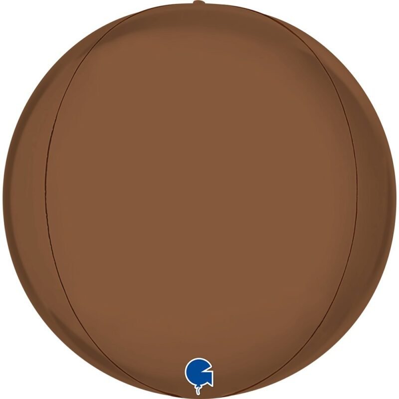 Folinis balionas GLOBE SATIN CHOCOLATE 4D