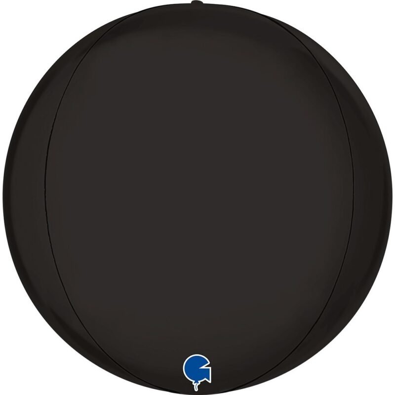 Folinis balionas GLOBE SATIN FUME BLACK 4D