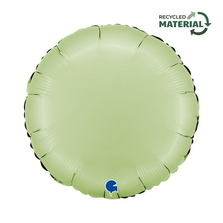 Folinis balionas ROUND SATIN OLIVE GREEN