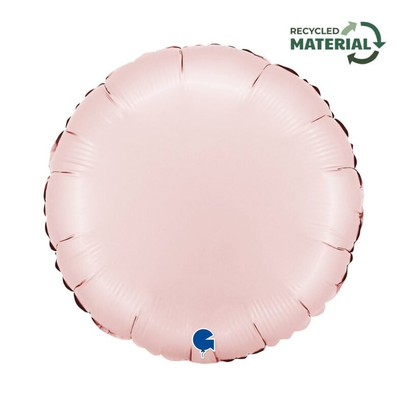 Folinis balionas ROUND SATIN PASTEL PINK