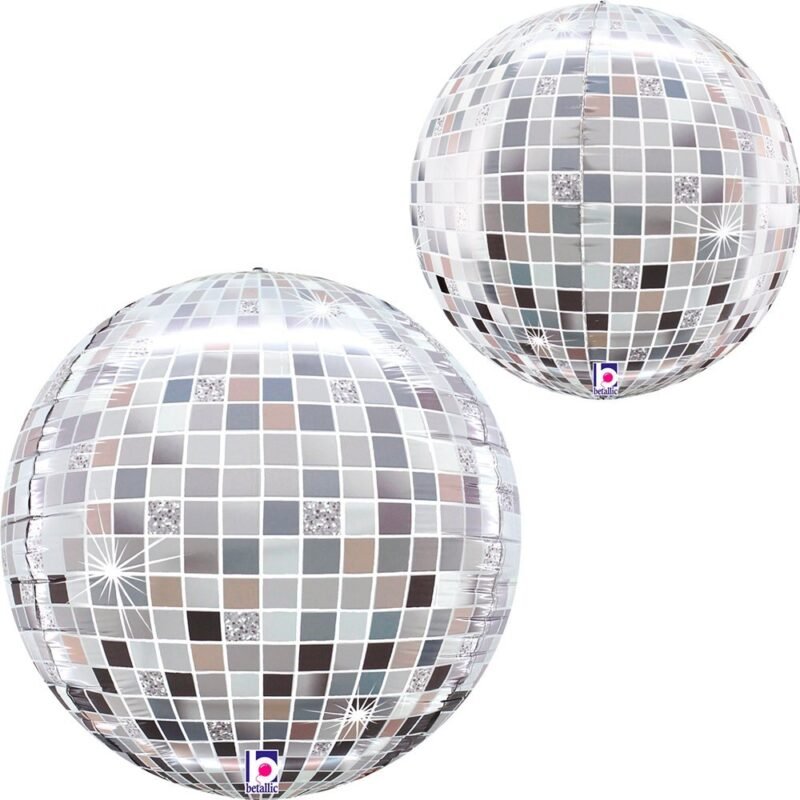 Folinis balionas DISCO BALL GLOBE SILVER 4D