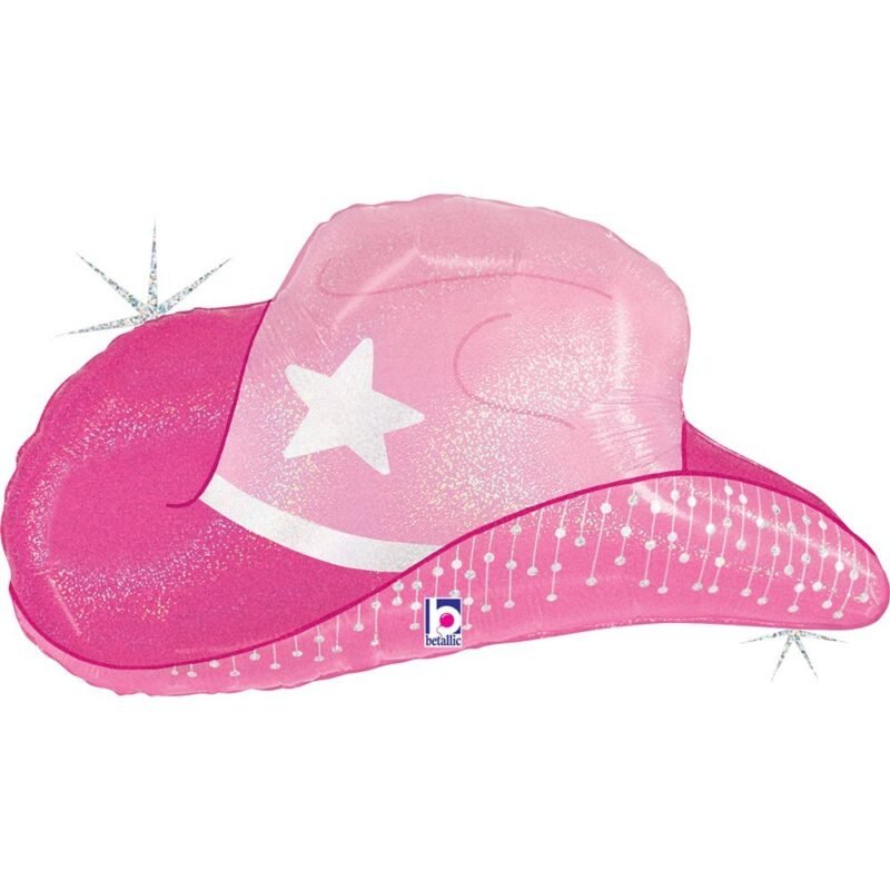 Folinis balionas PINK COWGIRL HAT