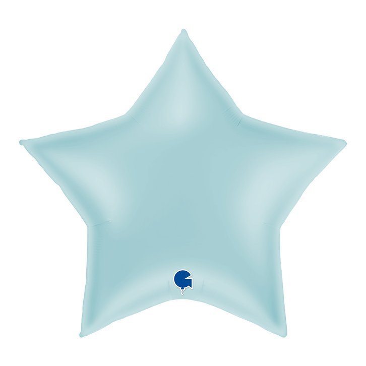 Folinis balionas GIANT STAR PASTEL BLUE